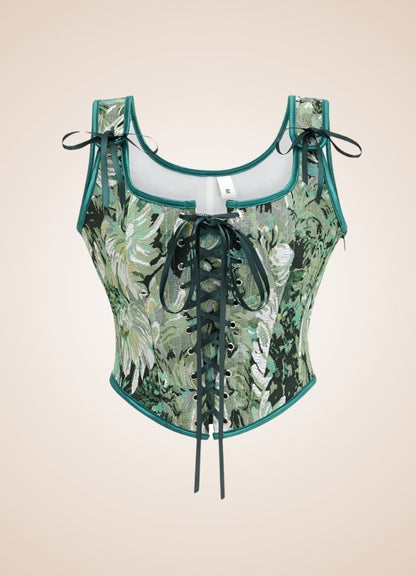 Green Renaissance Steampunk Corset UK