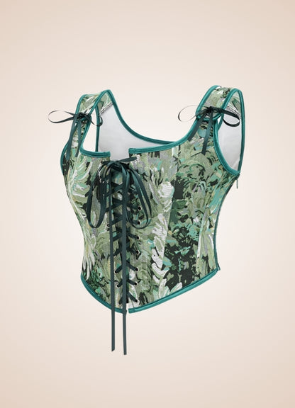 Green Renaissance Steampunk Corset UK