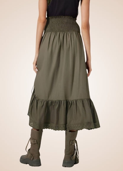 Green Steampunk Long Skirt UK