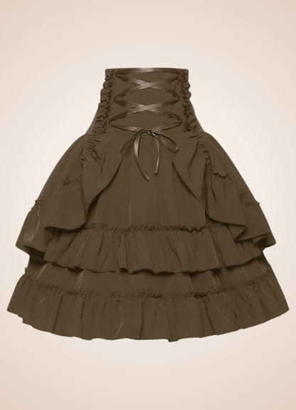 High Waisted Steampunk Skirt UK