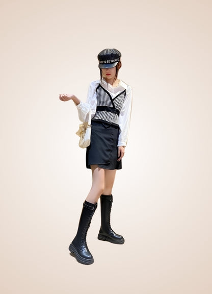 Knee High Steampunk Leather Boots UK