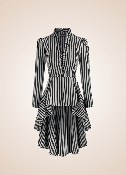 Ladies Steampunk Stiped Coat UK