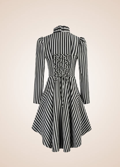 Ladies Steampunk Stiped Coat UK