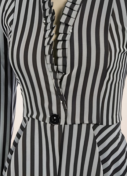 Ladies Steampunk Stiped Coat UK