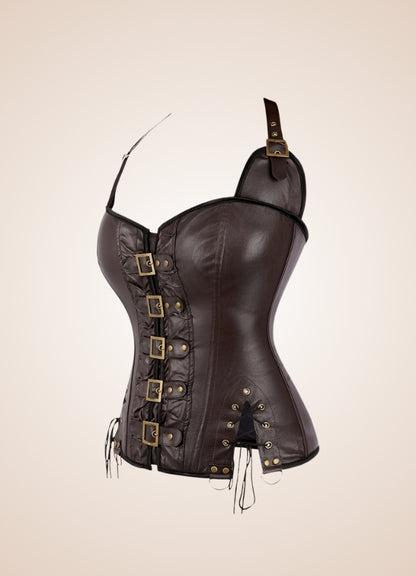 Leather And Straps Steampunk Corset UK