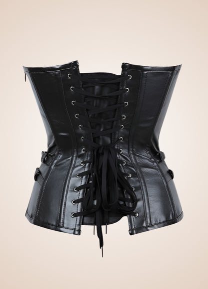 Leather Goth Steampunk Corset UK