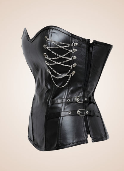 Leather Goth Steampunk Corset UK