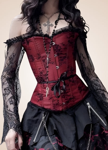 Long Sleeve Steampunk Bustier UK