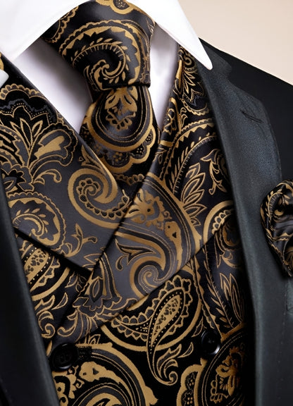 Men's Golden Vintage Steampunk Vest UK