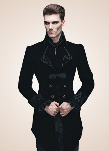 Men's Gothic Black Frock Coat UK