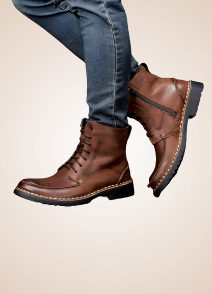 Men's Steampunk Leather Boots UK
