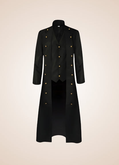 Men's Steampunk Long Coat UK