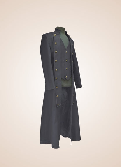 Men's Steampunk Long Coat UK