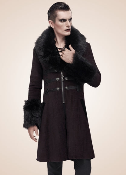 Men's Victorian Burgundy Coat UK