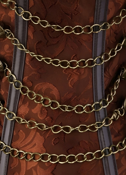 Paisley Pattern Steampunk Corset UK