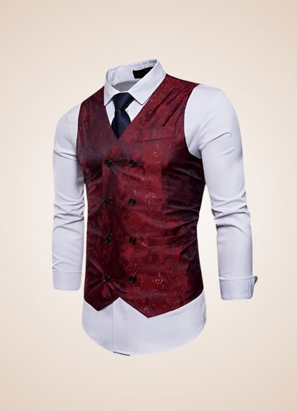 Paisley Patterns Steampunk V Neck Vest UK