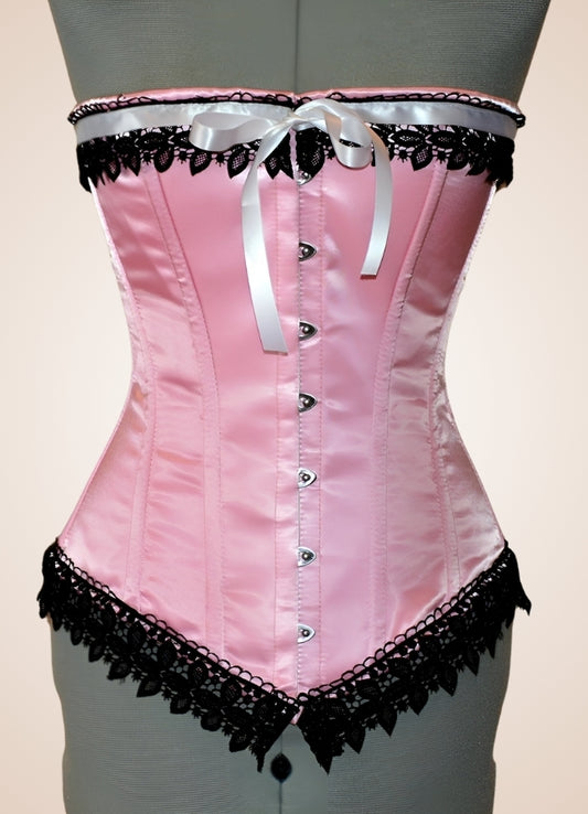 Pink Steampunk Vintage Corset UK