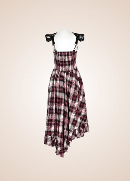 Plaid Retro Steampunk Dress UK
