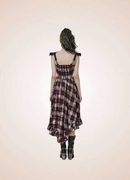 Plaid Retro Steampunk Dress UK