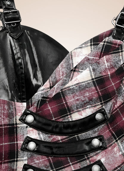 Plaid Retro Steampunk Dress UK