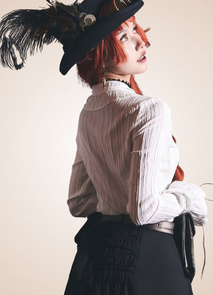 Pleated Steampunk Shirt UK