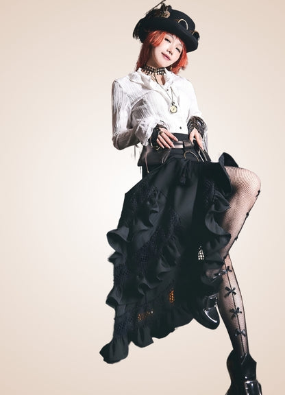 Pleated Steampunk Shirt UK