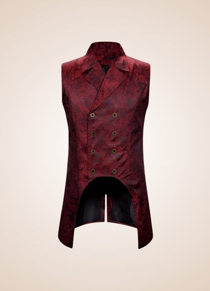 Red Button Steampunk Vest UK