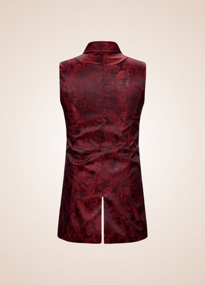 Red Button Steampunk Vest UK