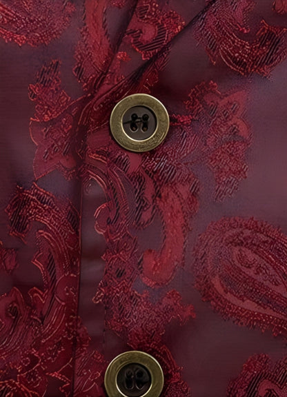 Red Button Steampunk Vest UK