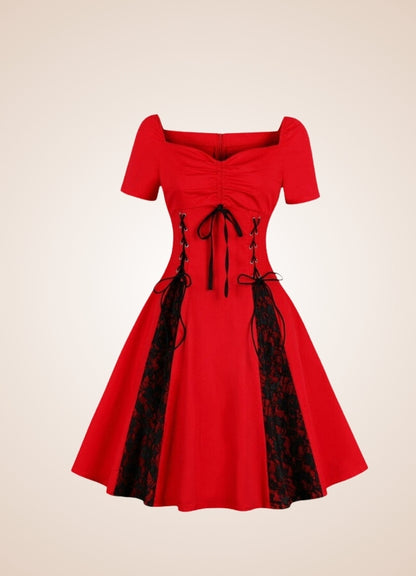 Red Gothic Style Dress UK