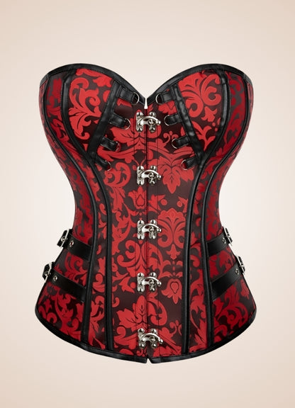 Red Steampunk Gothic Corset UK