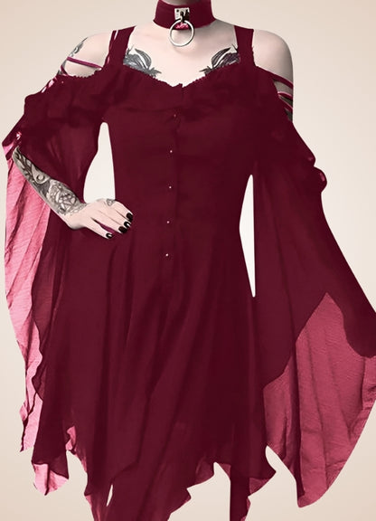 Red Victorian Steampunk Dress UK