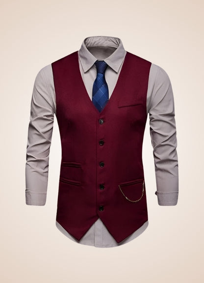 Red Vintage Steampunk Vest UK