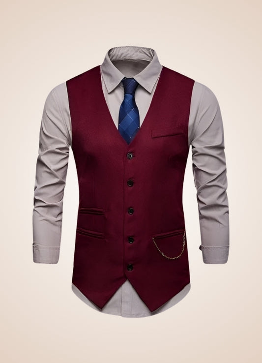 Red Vintage Steampunk Vest UK