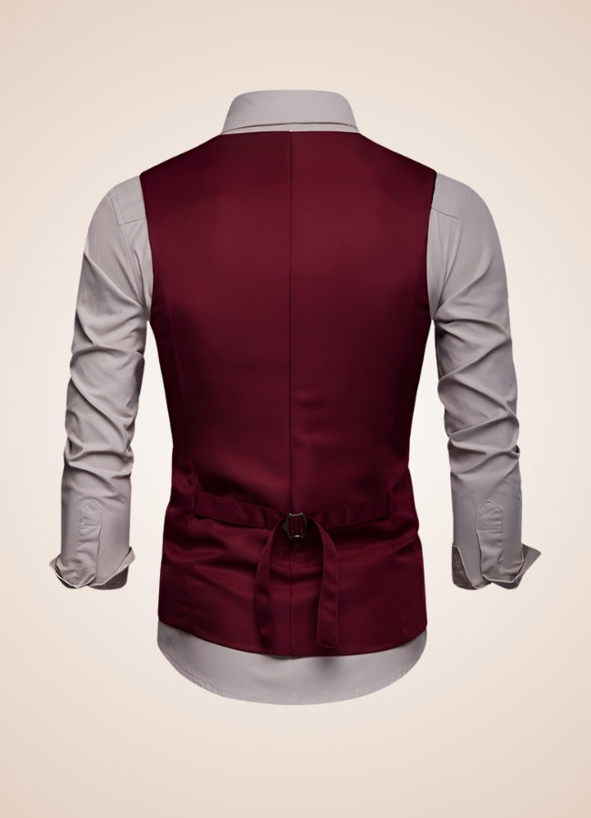 Red Vintage Steampunk Vest UK