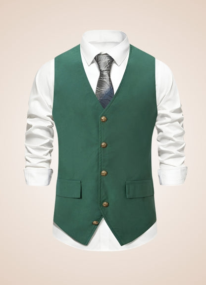 Retro Green Suit Vest UK
