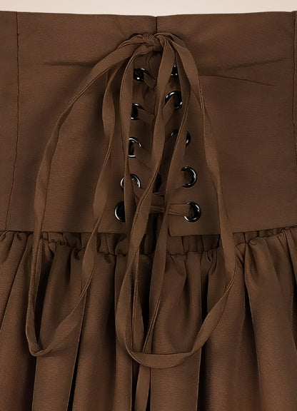 Retro High Waist Steampunk Skirt UK
