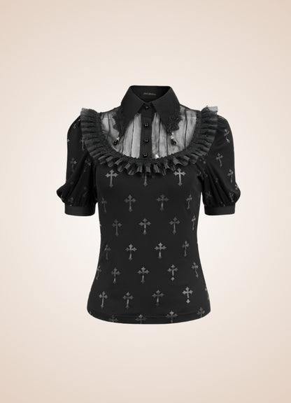 Ruffled Gothic Steampunk Shirt UK