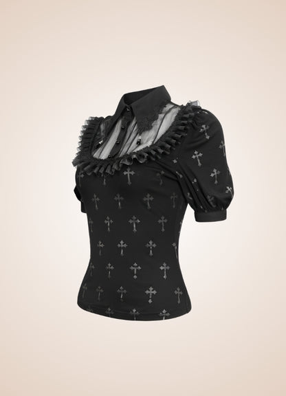 Ruffled Gothic Steampunk Shirt UK