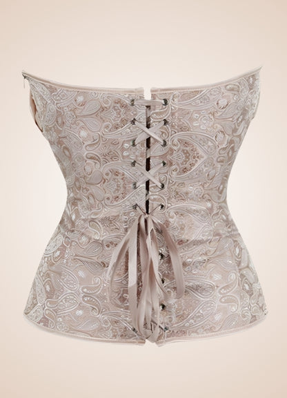 Satin Ruffle Steampunk Corset UK