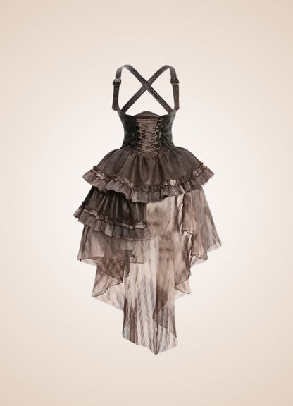 Scarlet Darkness Steampunk Dress UK