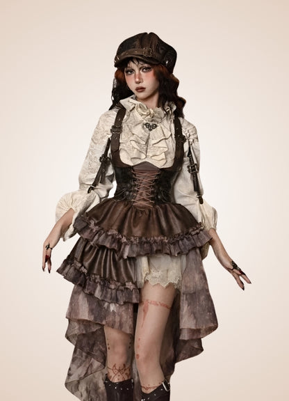 Scarlet Darkness Steampunk Dress UK