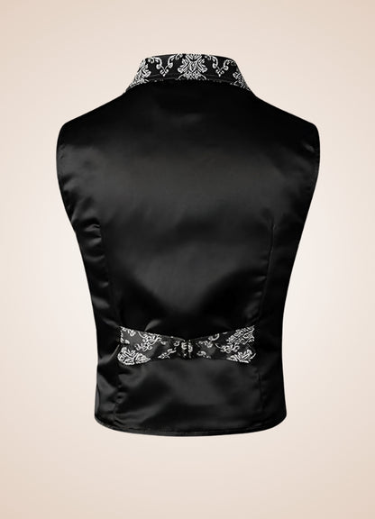 Silver Steampunk V Neck Vest UK