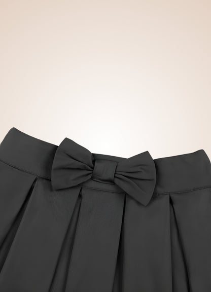 Solid Color Ribbon Mini Skirt UK