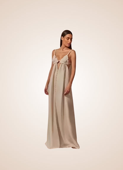 Steampunk Apricot Long Dress UK