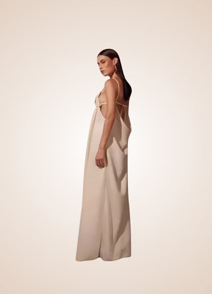 Steampunk Apricot Long Dress UK
