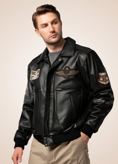 Steampunk Aviator Leather Jacket UK