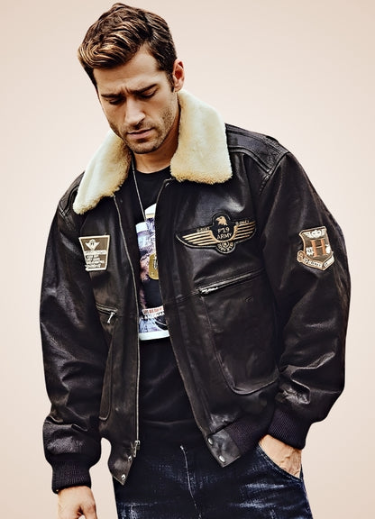 Steampunk Aviator Leather Jacket UK