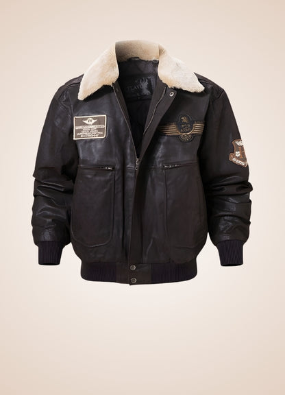 Steampunk Aviator Leather Jacket UK