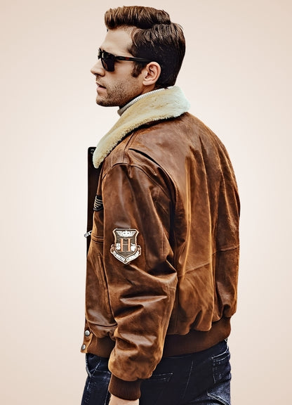 Steampunk Aviator Leather Jacket UK